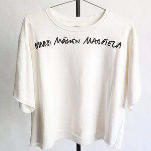 Maison Margiela MM6 White Cotton Oversized T Shirt - Size XS or S